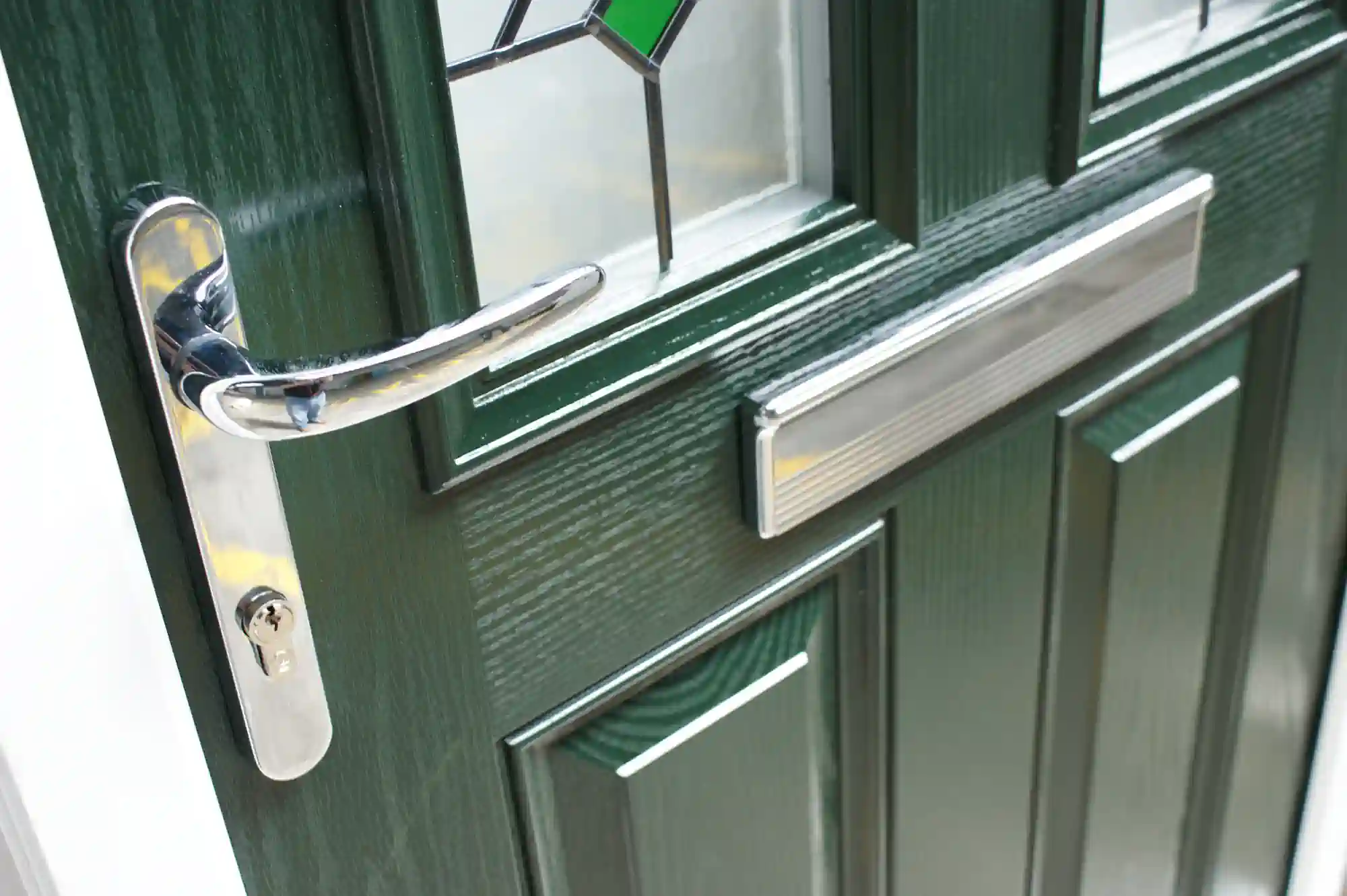 A Green Front door
